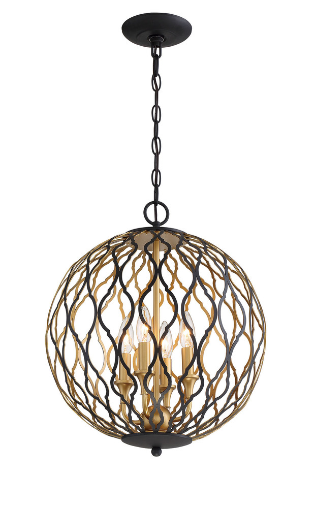 GILDED GLAM - 4 LIGHT PENDANT