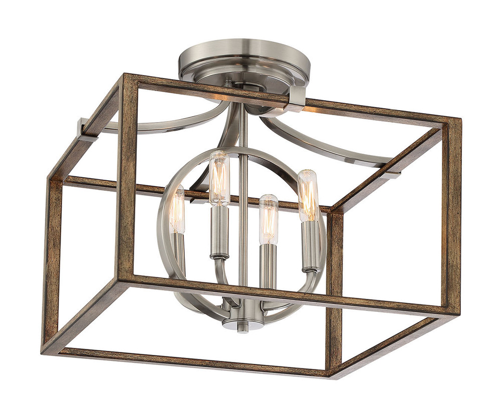 COUNTRY ESTATES - 4 LIGHT SEMI FLUSH