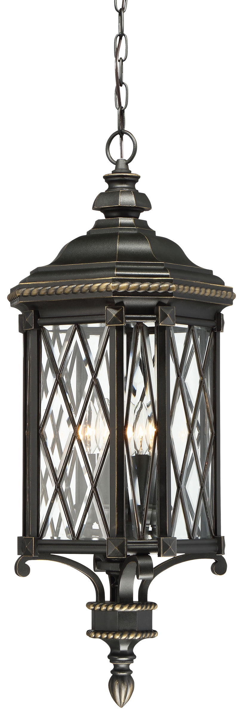 BEXLEY MANOR - 4 LIGHT OUTDOOR CHAIN HUNG