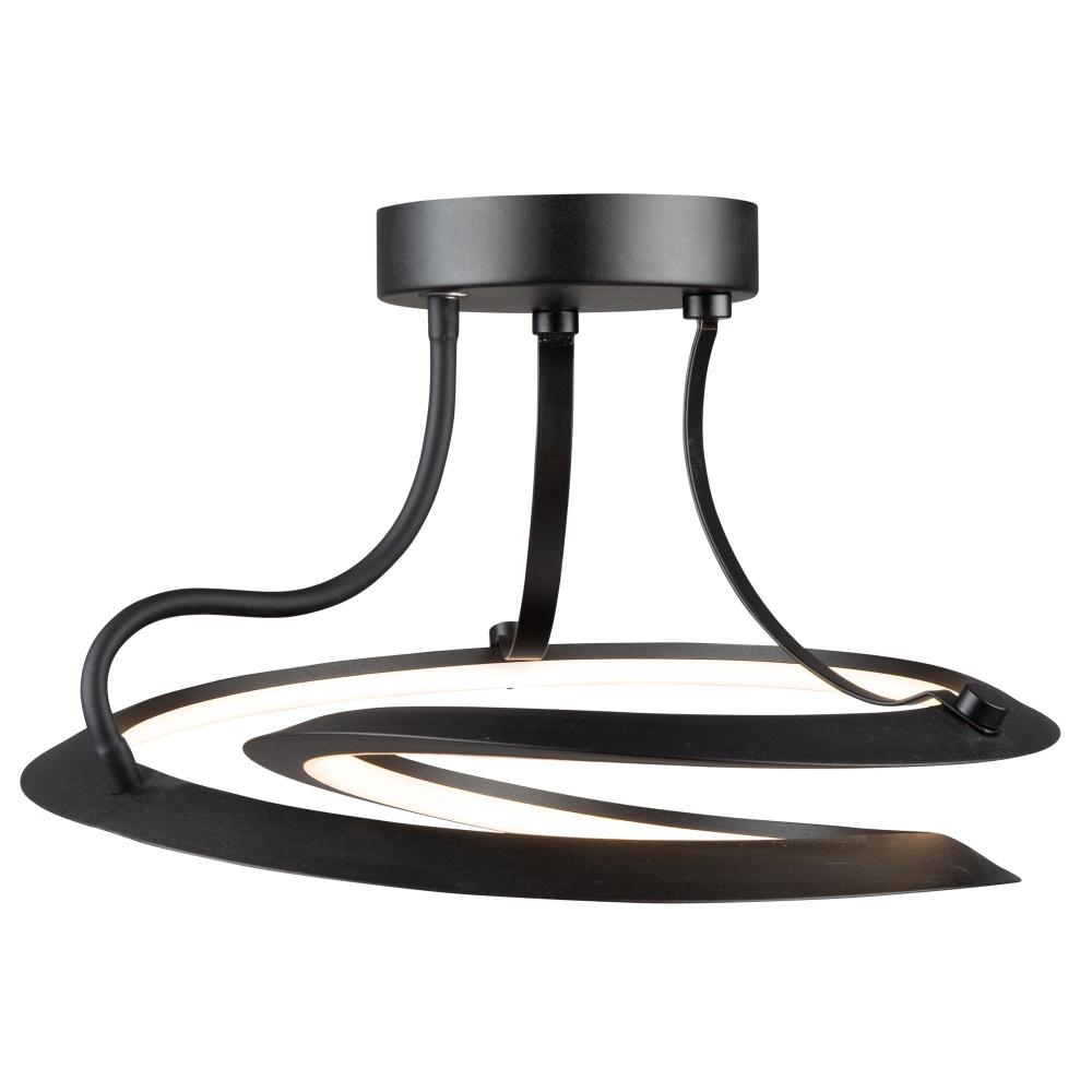 Ara 24W LED Semi-Flush Mount Black