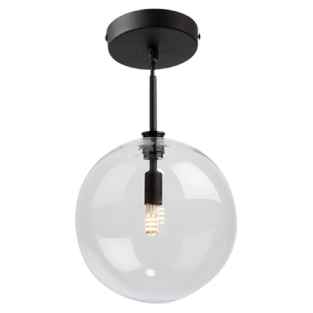 Pinpoint 1 Light Semi-Flush Mount Black