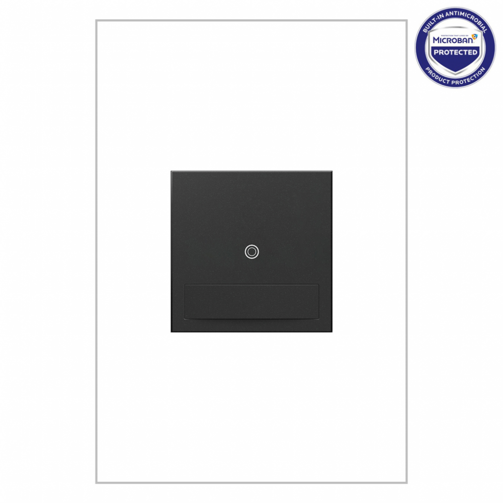adorne Motion Sensor Switch, Manual On/Auto Off, Graphite, with Microban