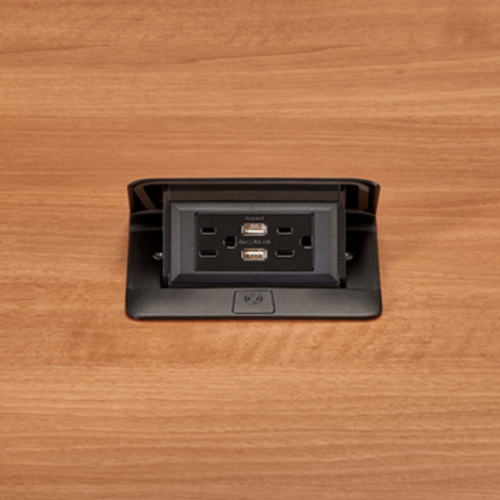 Cord Ended Dequorum™ Single Flip Up Unit with USB