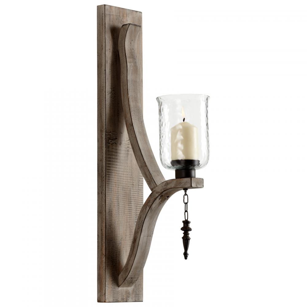 Giorno Wall Candleholder Washed Oak