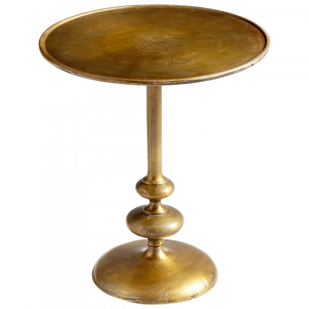 Tote Side Table Antique Brass