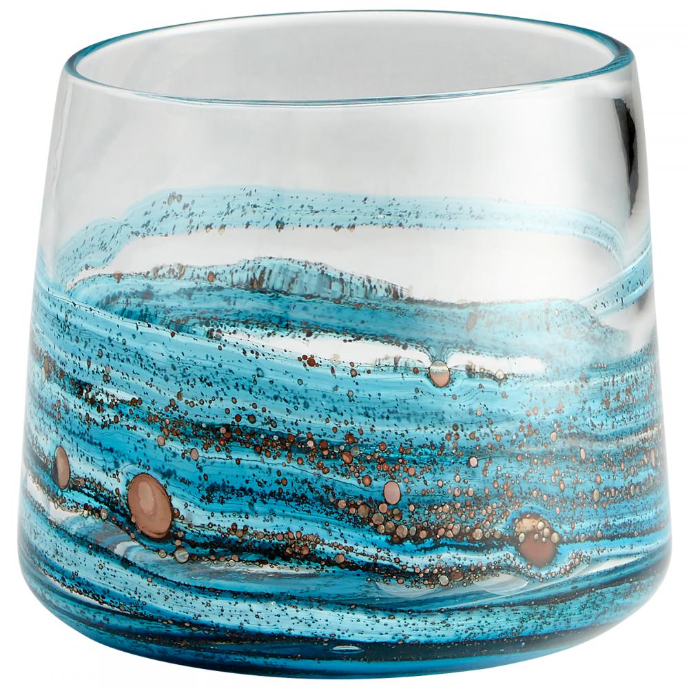 Rogue Vase Blue & Gold Dust