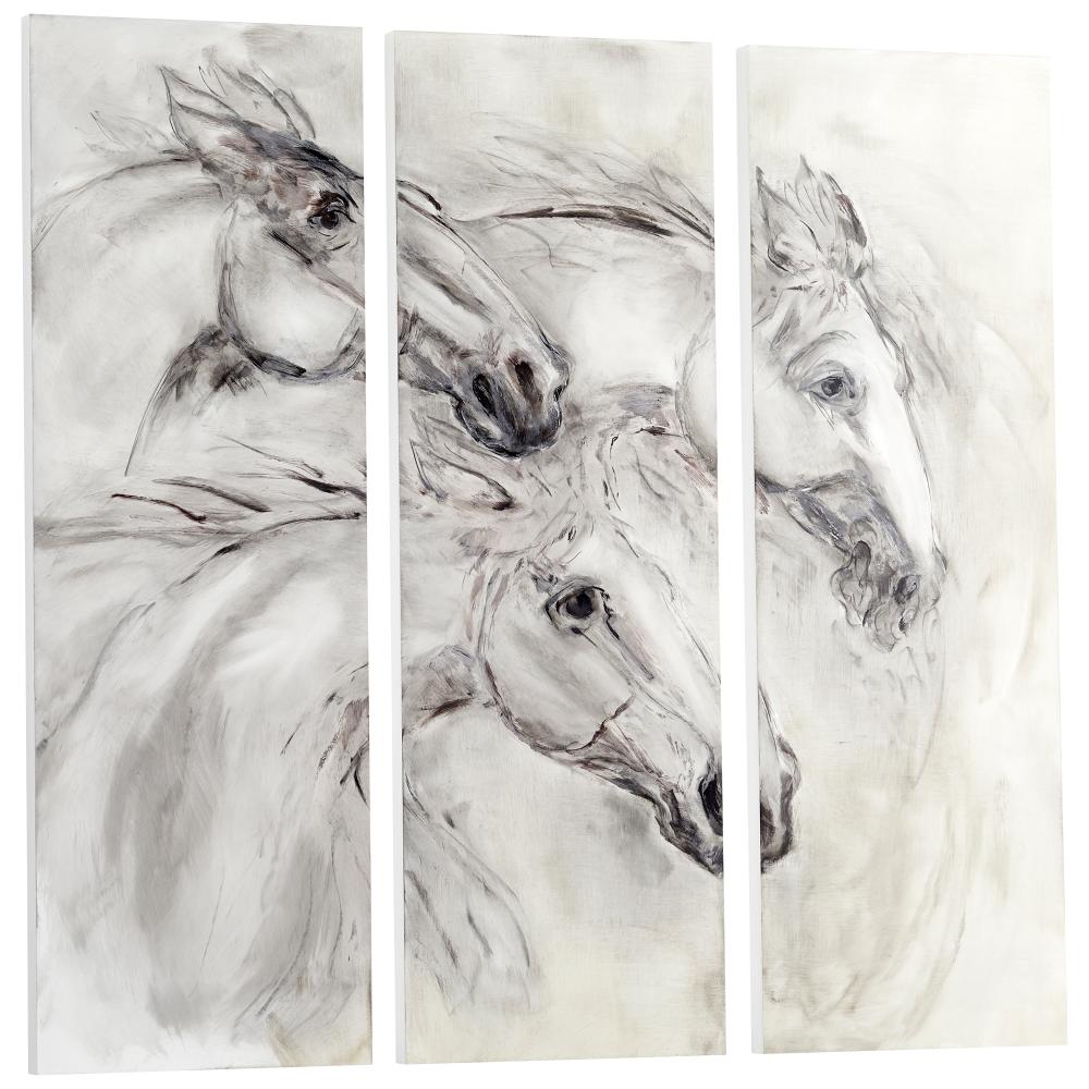 Galloping Wall Art White