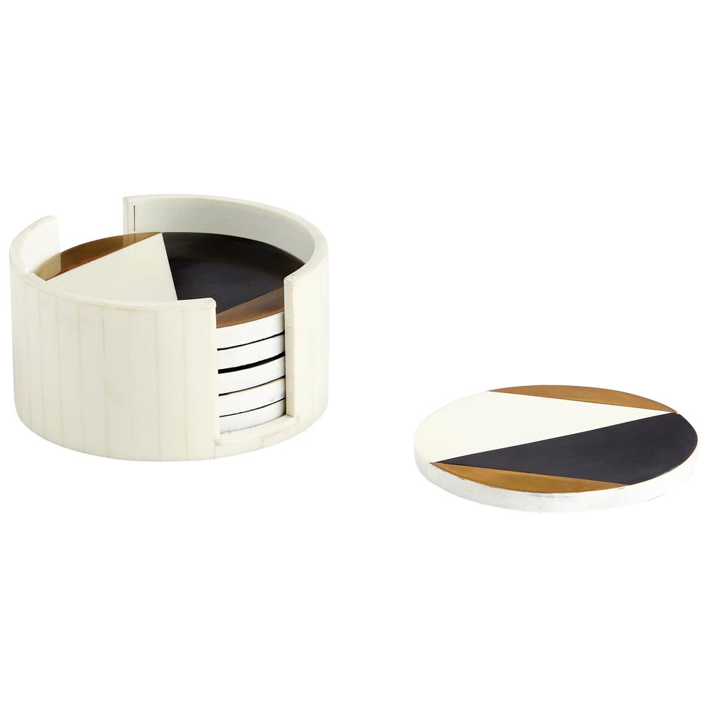 Modametric Coasters Black - Gold - White