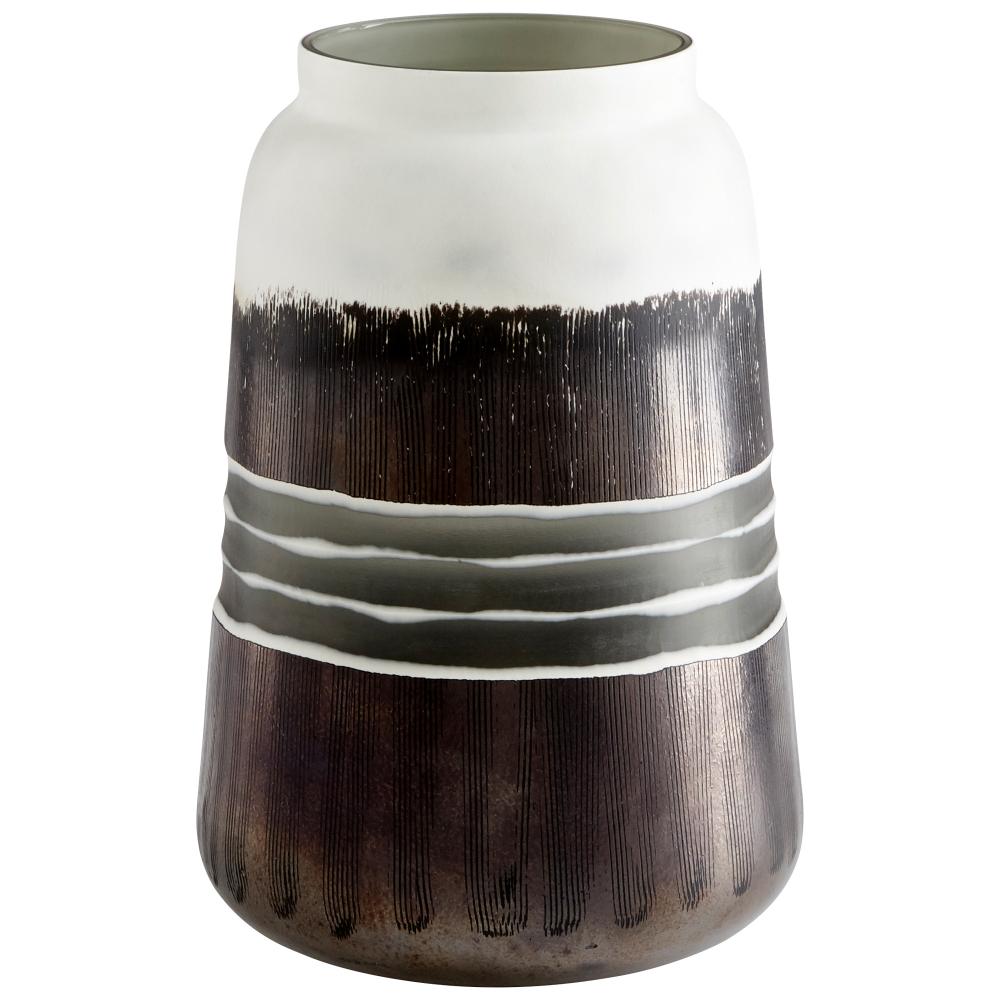 Borneo Vase Black And White - Medium