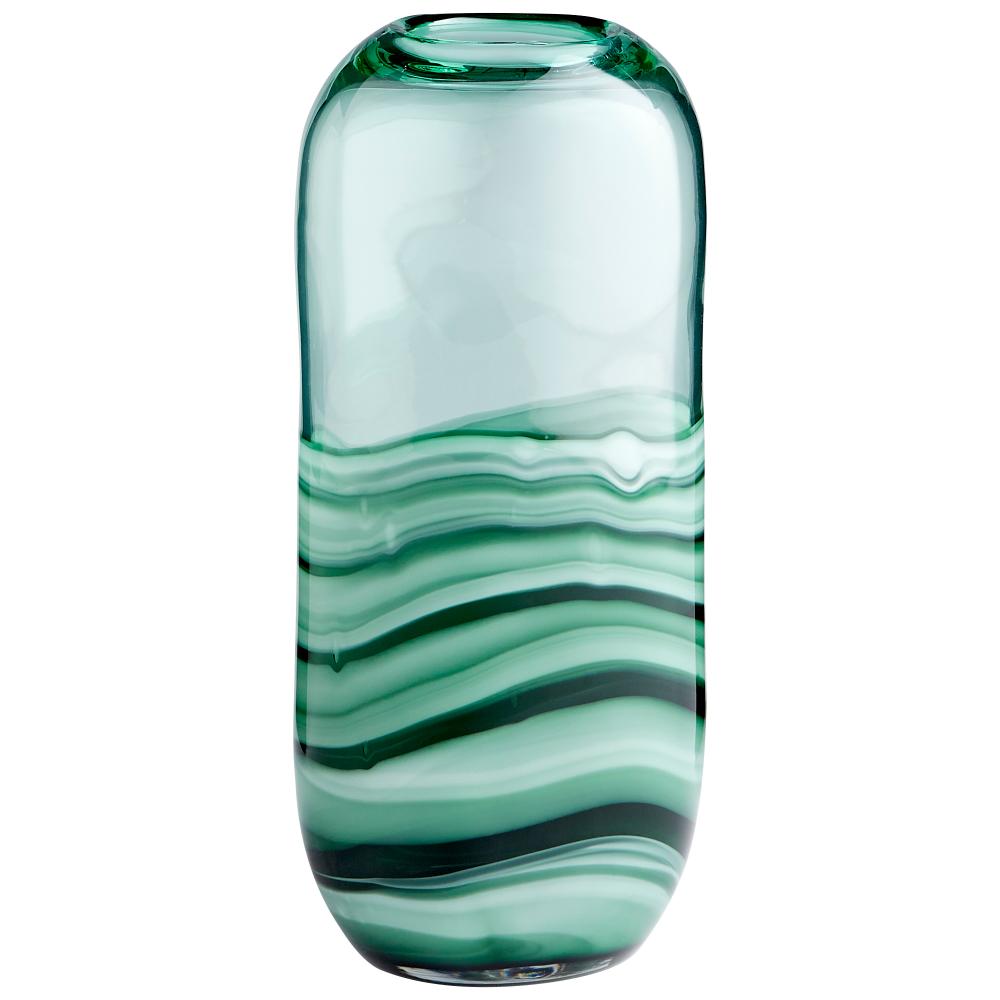 Torrent Vase Green-Squat