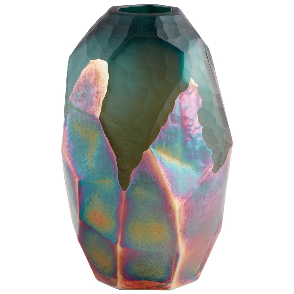 Roca Verde Vase Green And Gold - Small