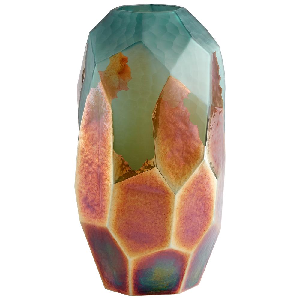 Roca Verde Vase Green And Gold - Large
