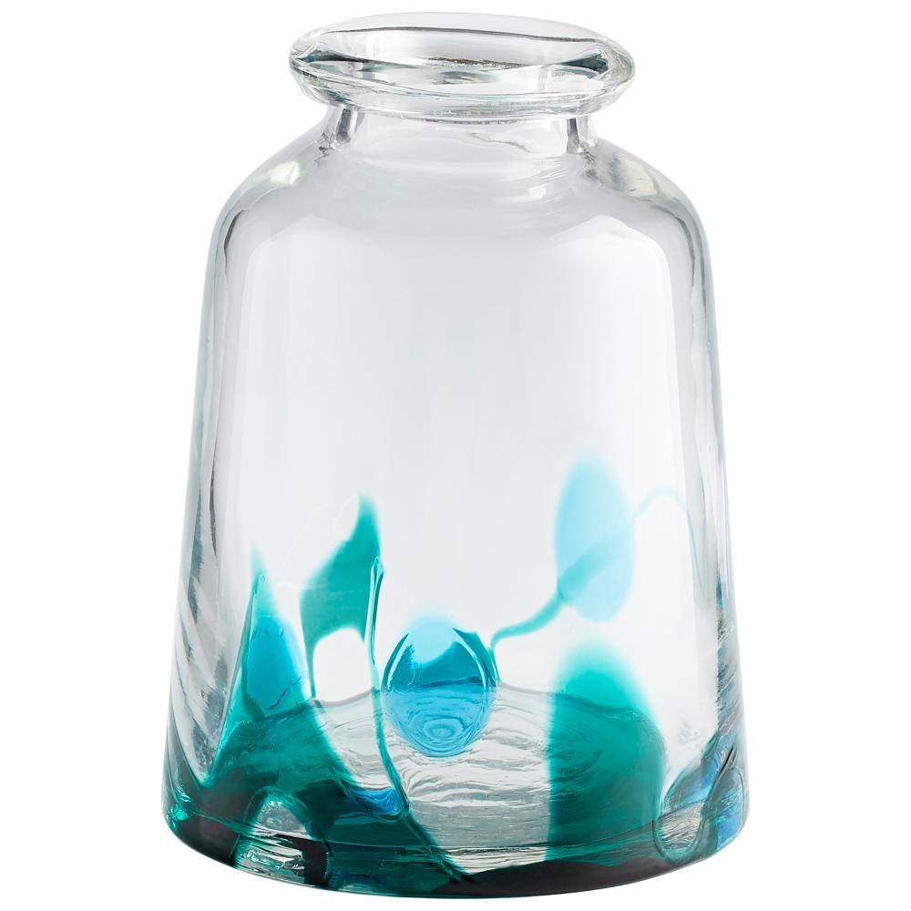 Tahoe Vase Blue & Clear - Medium