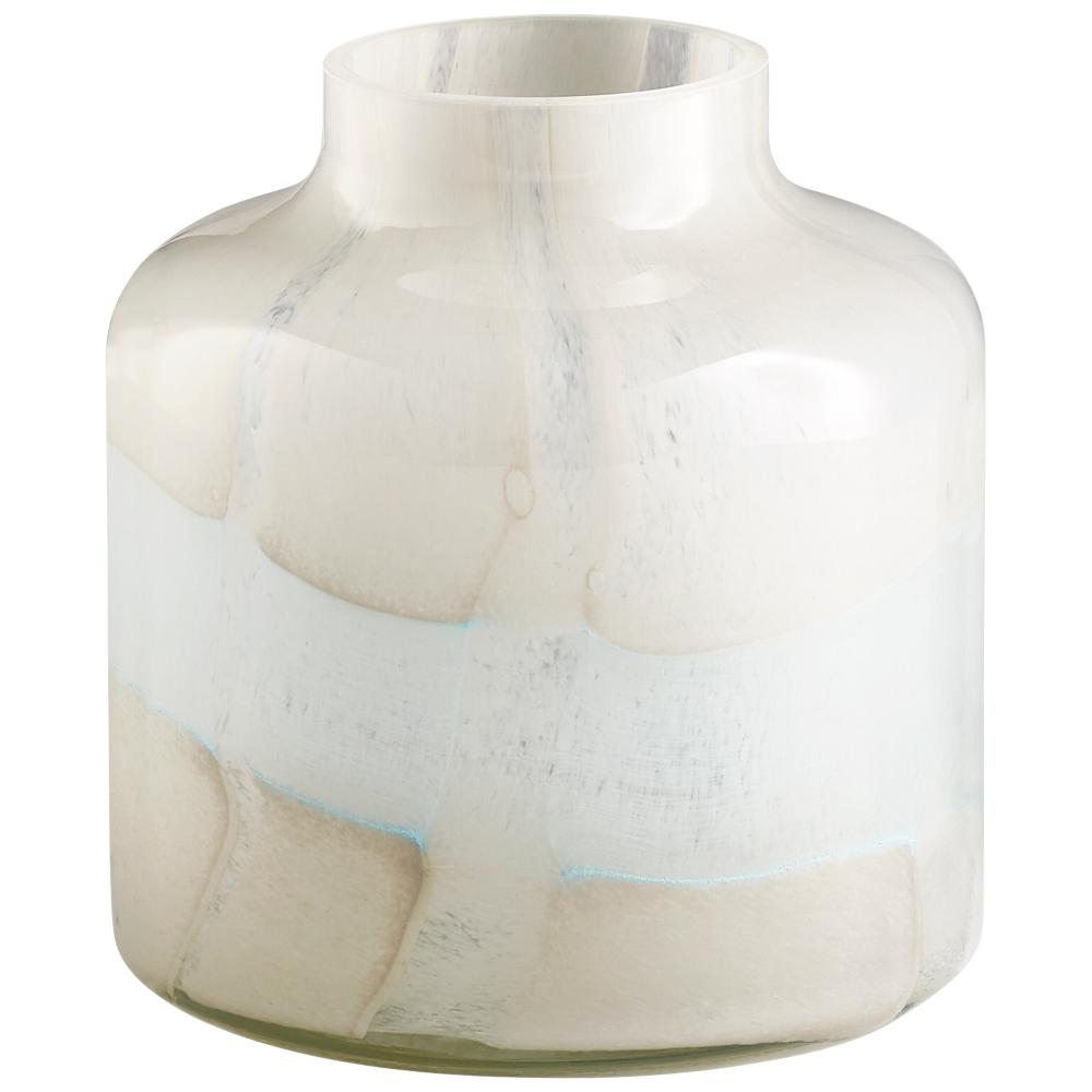 Lucerne Vase Tan And Aqua - Small