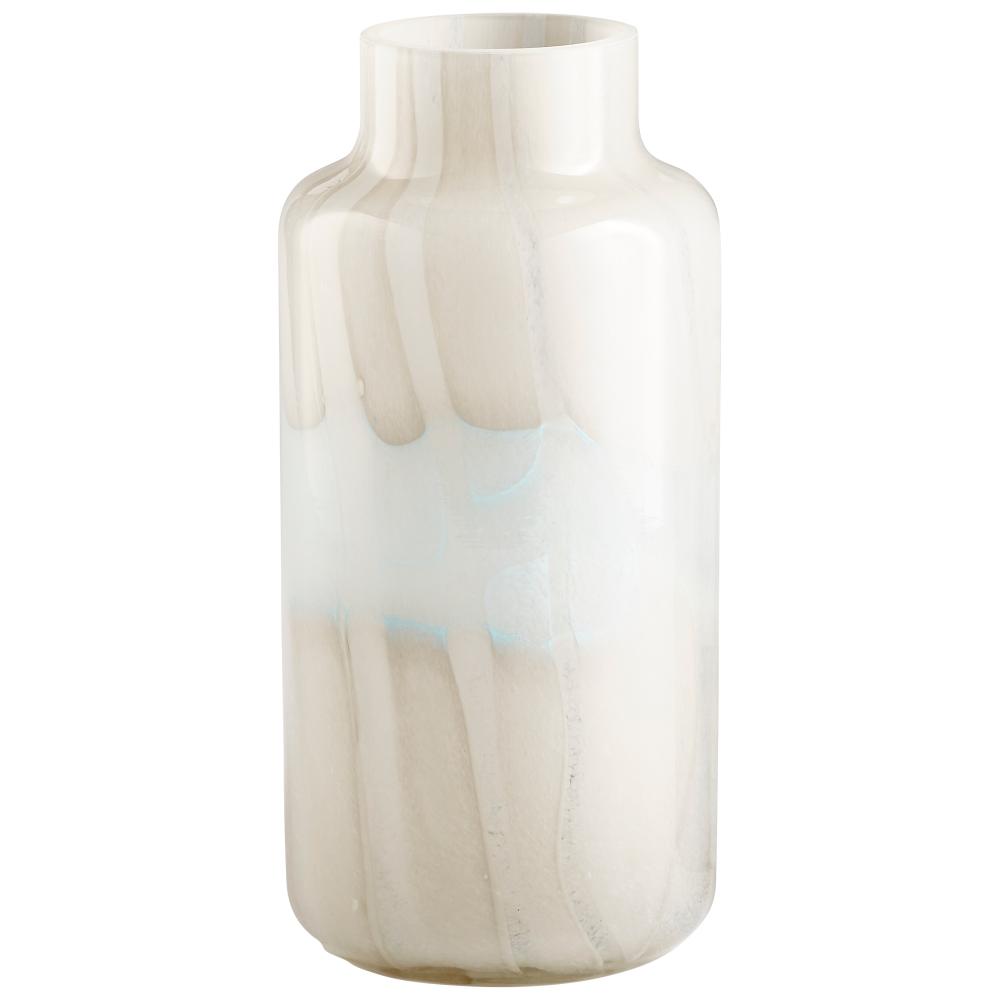 Lucerne Vase Tan And Aqua - Large
