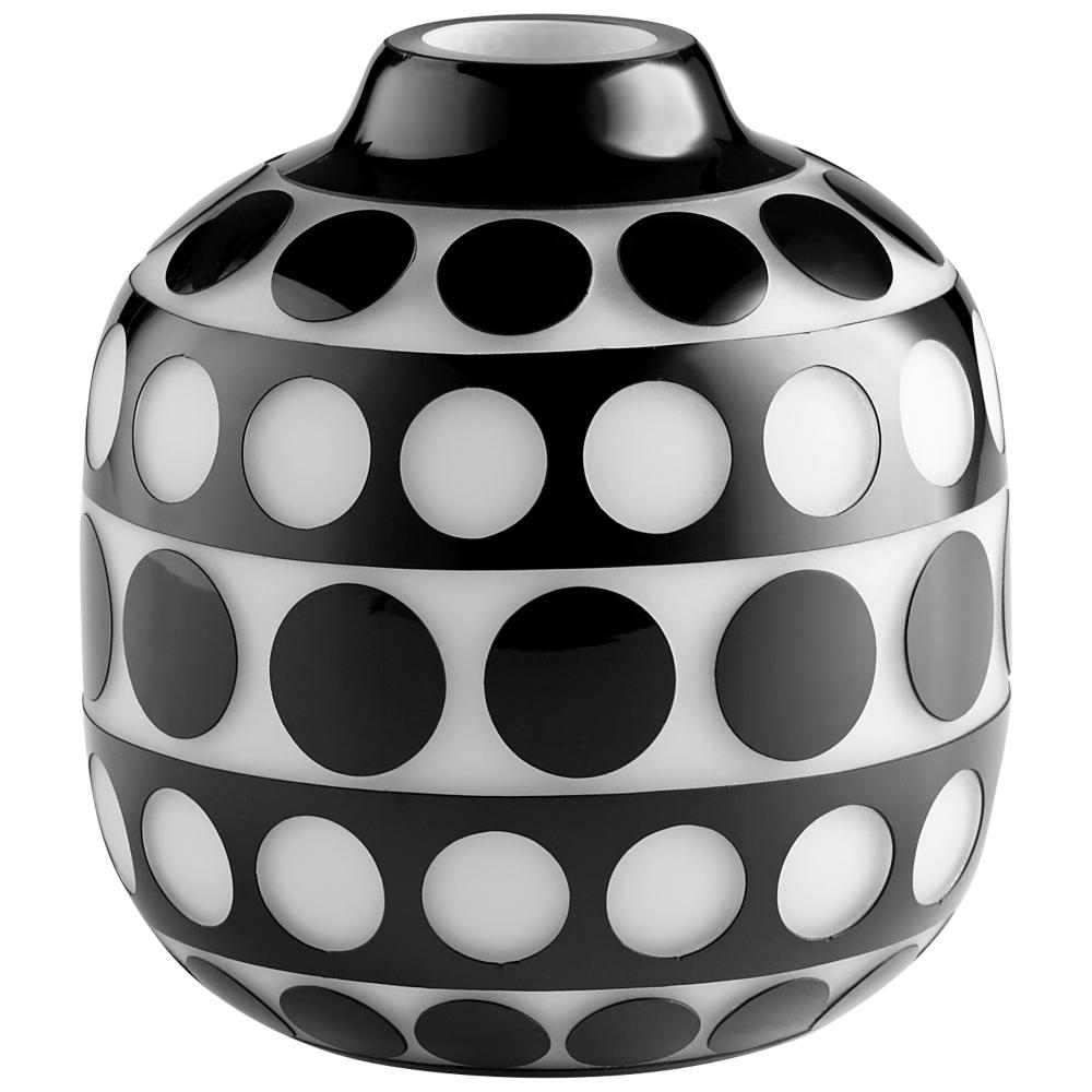 Petroglyph Vase Black And White - Small