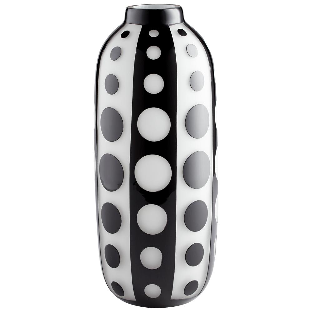 Petroglyph Vase Black And White - Large