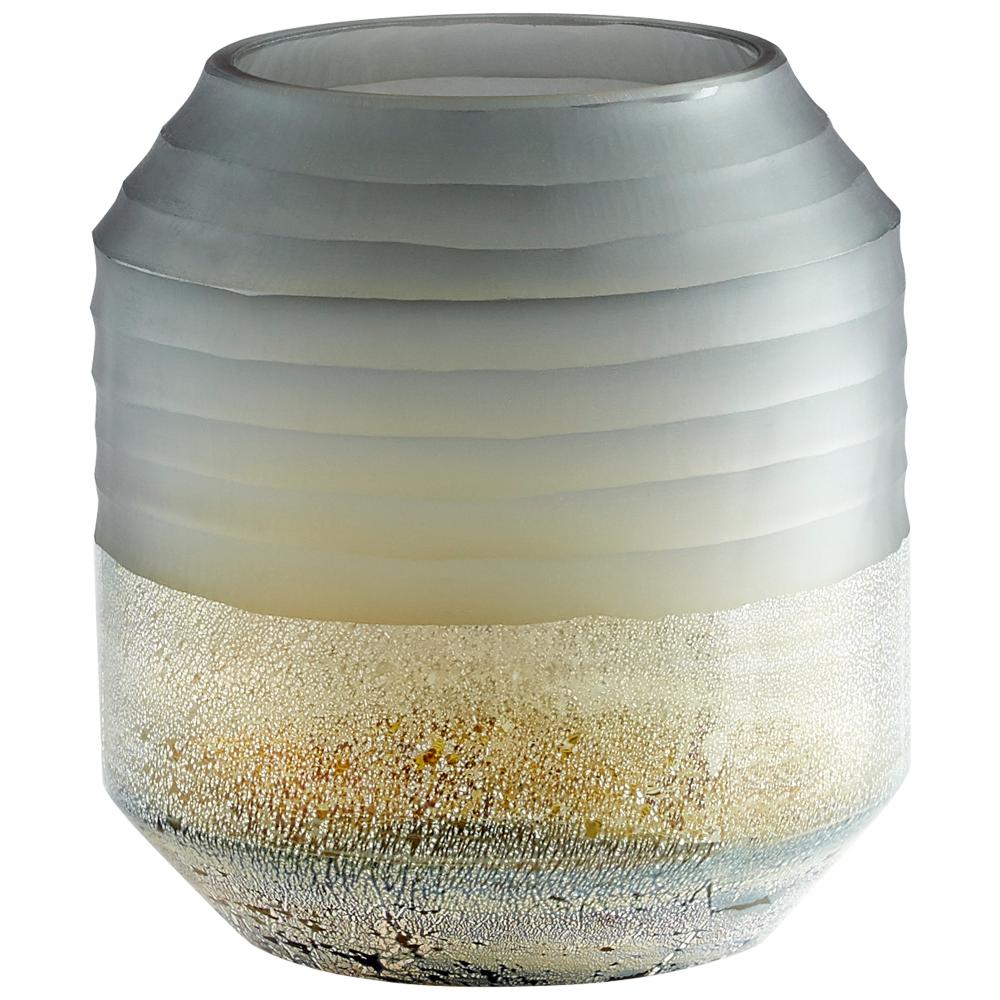 Alchemy Vase Grey And Guilded Silver - Small