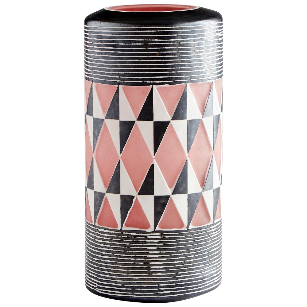 Mesa Vase Black And White - Medium
