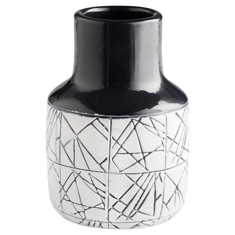 Dark Zenith Vase Blue And White - Small