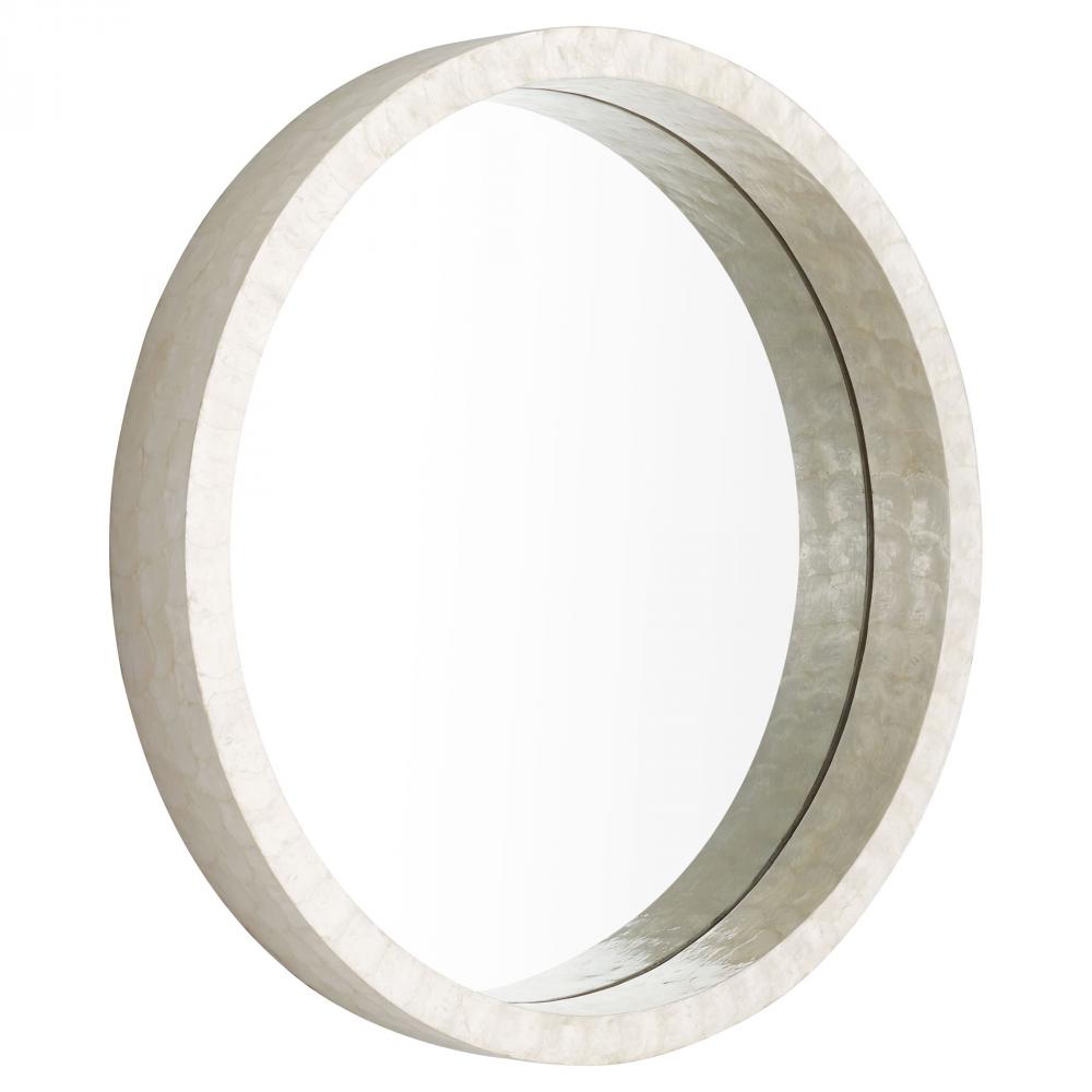 Triton Round Mirror Designed by J Kent Martin White - Large