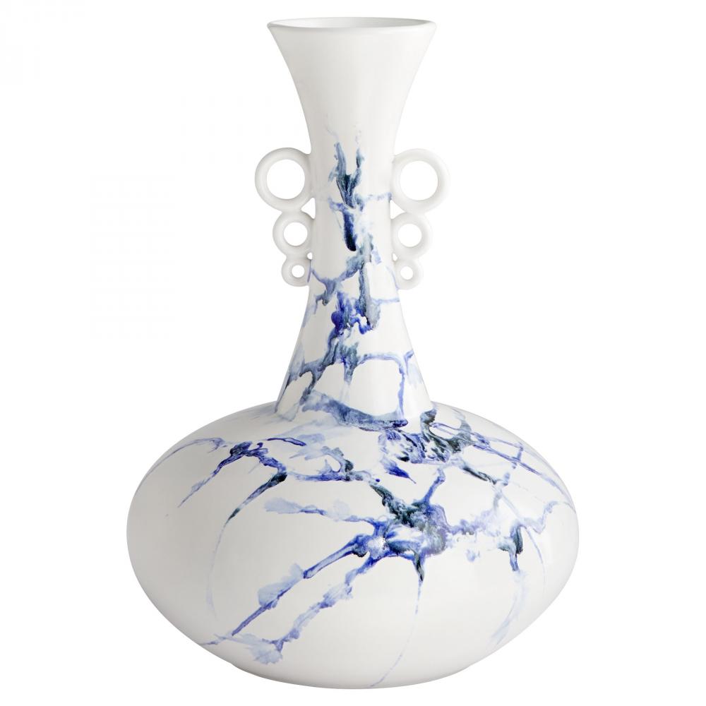Nola Vase Designed by Seth Vaughn White Blue Black - Wide
