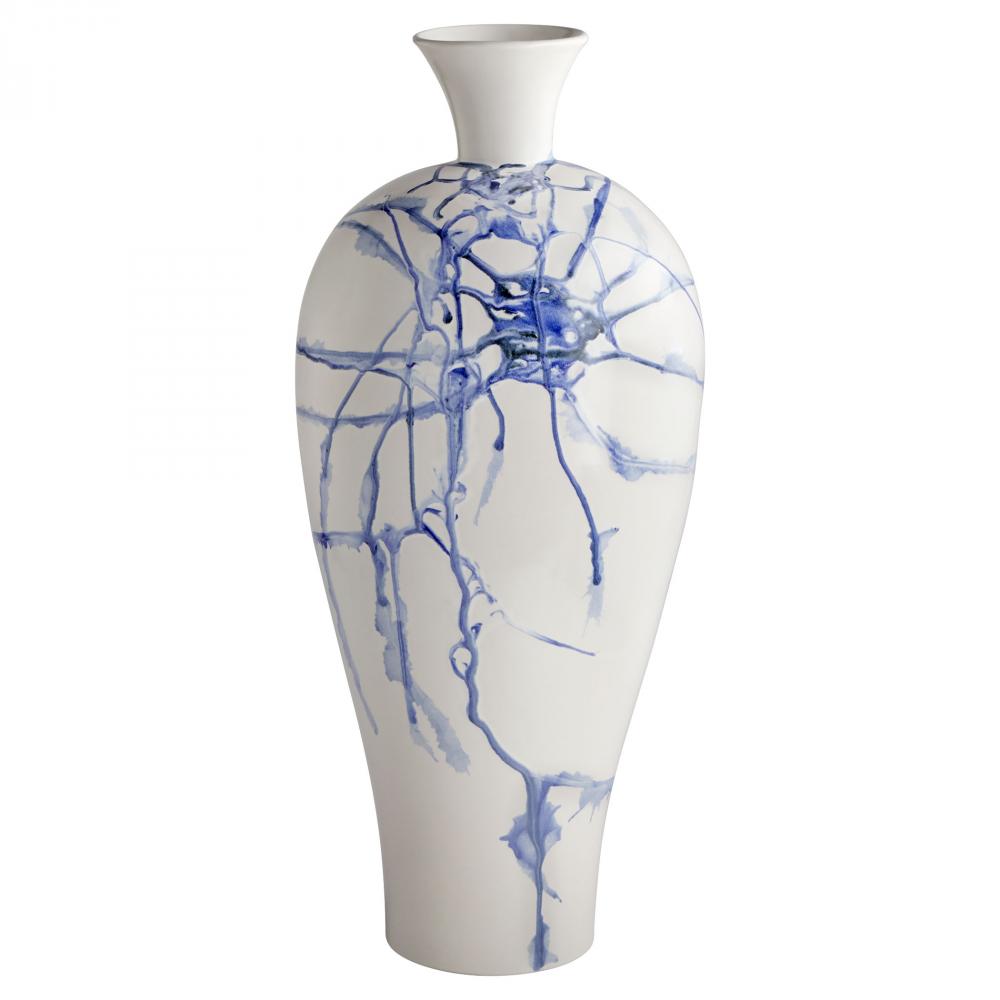 Neos Vase Designed by Seth Vaughn White Blue Black - Large