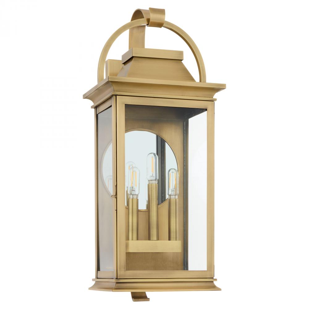 Concord 3 Light Wall Mount Heritage Brass