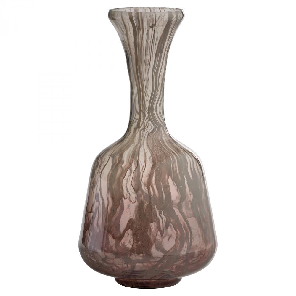Billow Bottle Vase Grey Swirl - Large