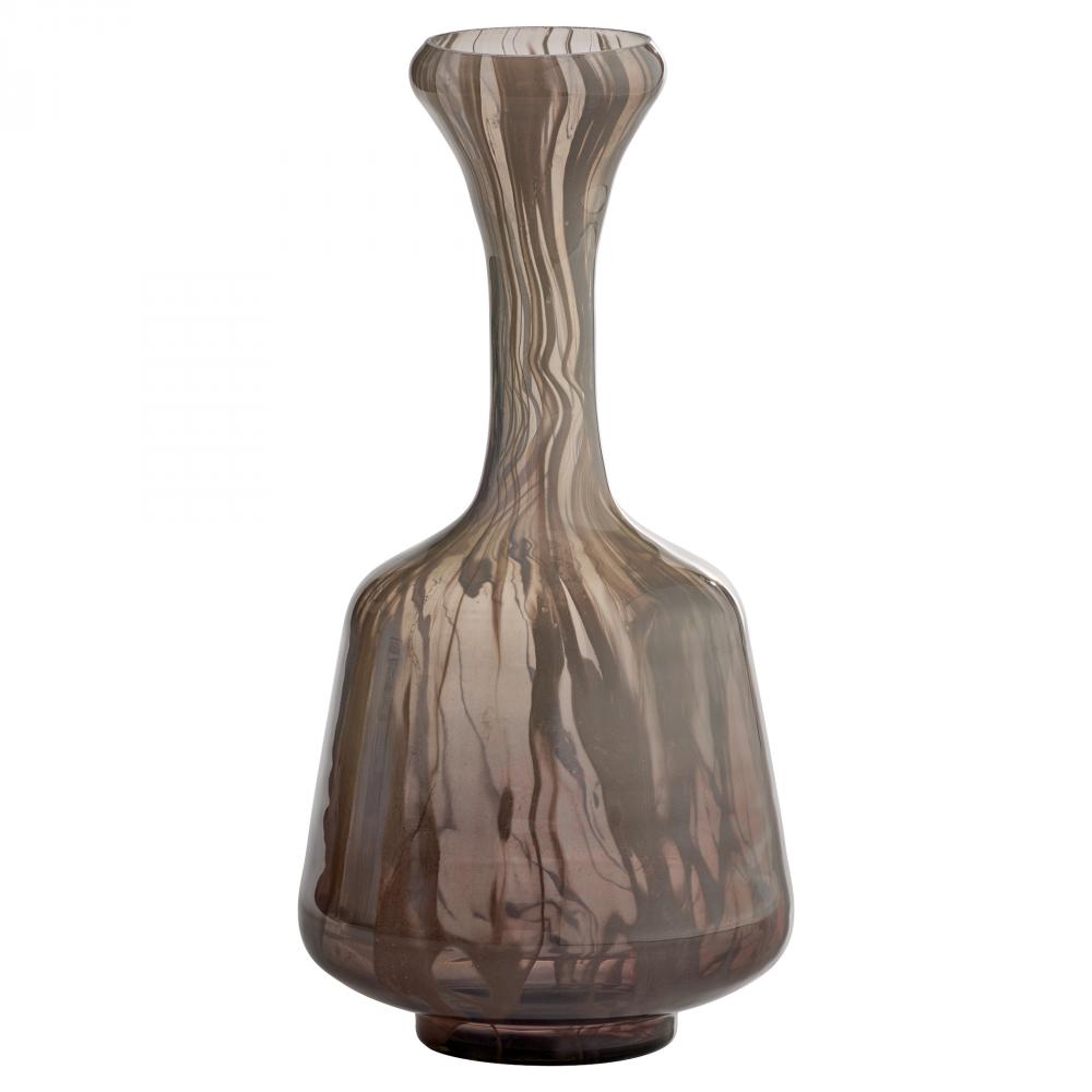 Billow Bottle Vase Grey Swirl - Small
