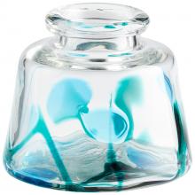 Cyan Designs 11069 - Tahoe Vase Blue & Clear - Small