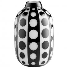 Cyan Designs 11088 - Petroglyph Vase Black And White - Medium