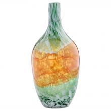 Cyan Designs 12077 - Pacaya Bottle Vase Grey Orange - Large