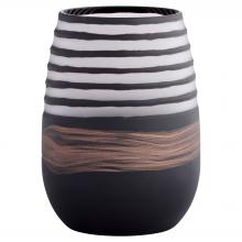 Cyan Designs 12096 - Midnight Road Vase Black Clear Copper - Large
