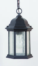Craftmade Z291-TB-CS - Hex Style Cast 1 Light Outdoor Pendant in Textured Black (Clear Seeded Glass)