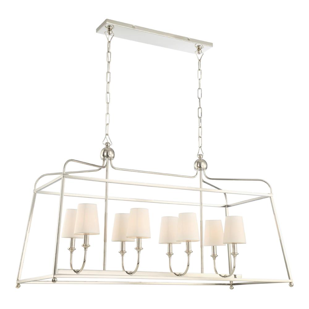 Libby Langdon for Crystorama Sylvan 8 Light Polished Nickel Chandelier