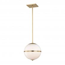 Crystorama 2112-AG - Brian Patrick Flynn for Crystorama Truax 1 Light Aged Brass Mini Pendant