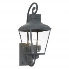 Crystorama DUM-9803-GE - Dumont 3 Light Graphite Outdoor Sconce