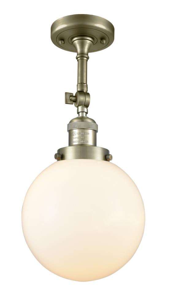 Beacon - 1 Light - 8 inch - Antique Brass - Adjustable Semi-Flush Mount