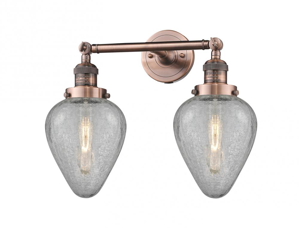 Geneseo - 2 Light - 17 inch - Antique Copper - Adjustable Bath Vanity Light