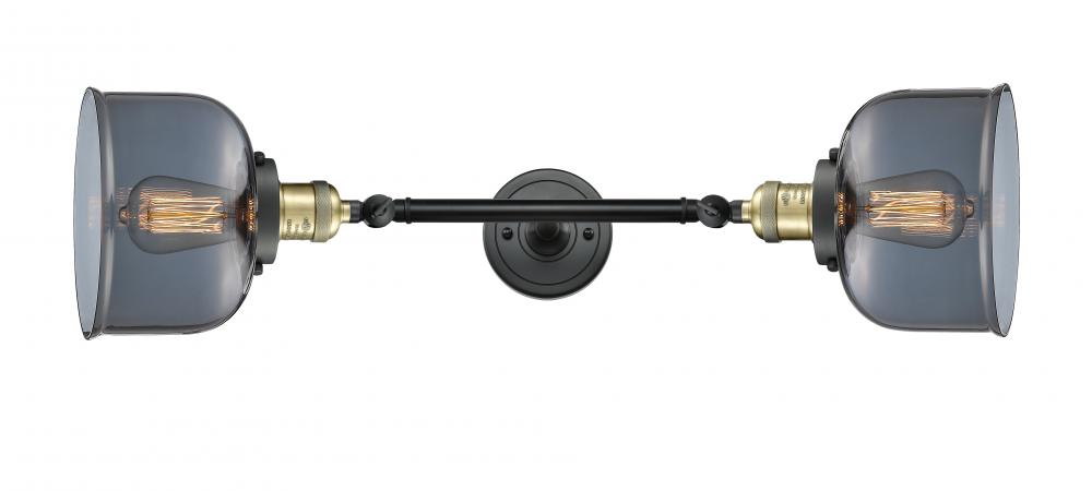 Bell - 2 Light - 8 inch - Black Antique Brass - Adjustable Bath Vanity Light