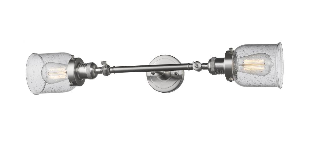 Bell - 2 Light - 5 inch - Brushed Satin Nickel - Adjustable Bath Vanity Light