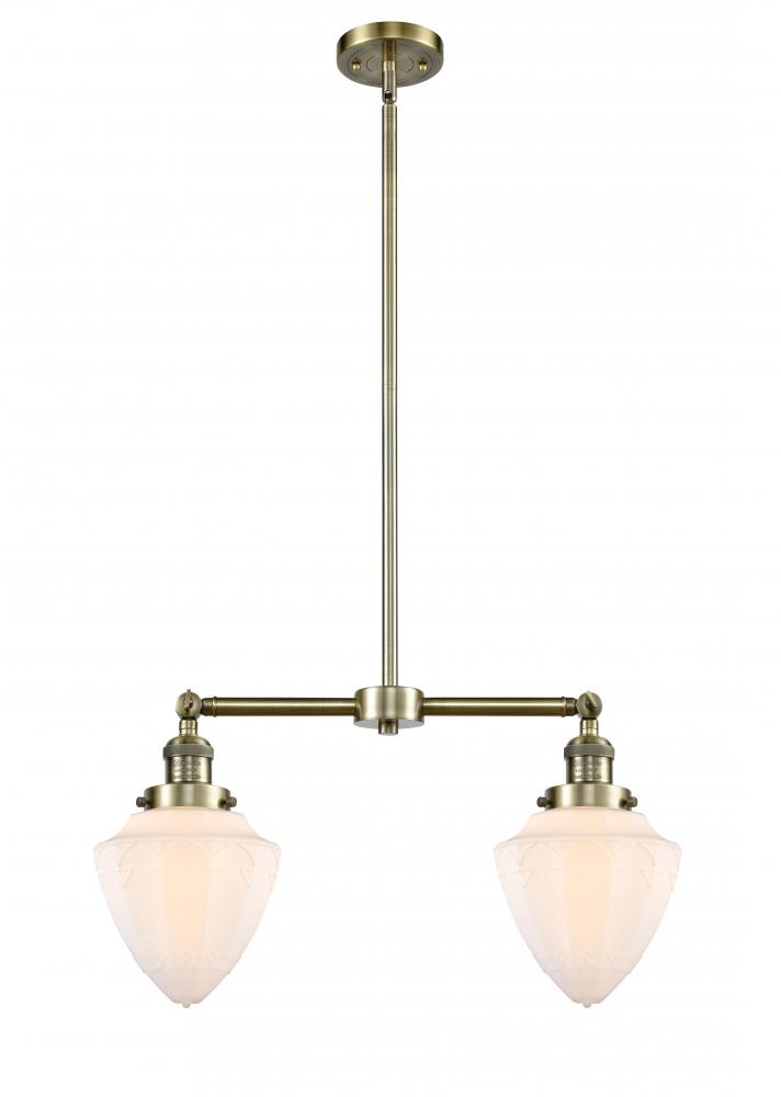 Bullet - 2 Light - 22 inch - Antique Brass - Stem Hung - Adjustable Island Light