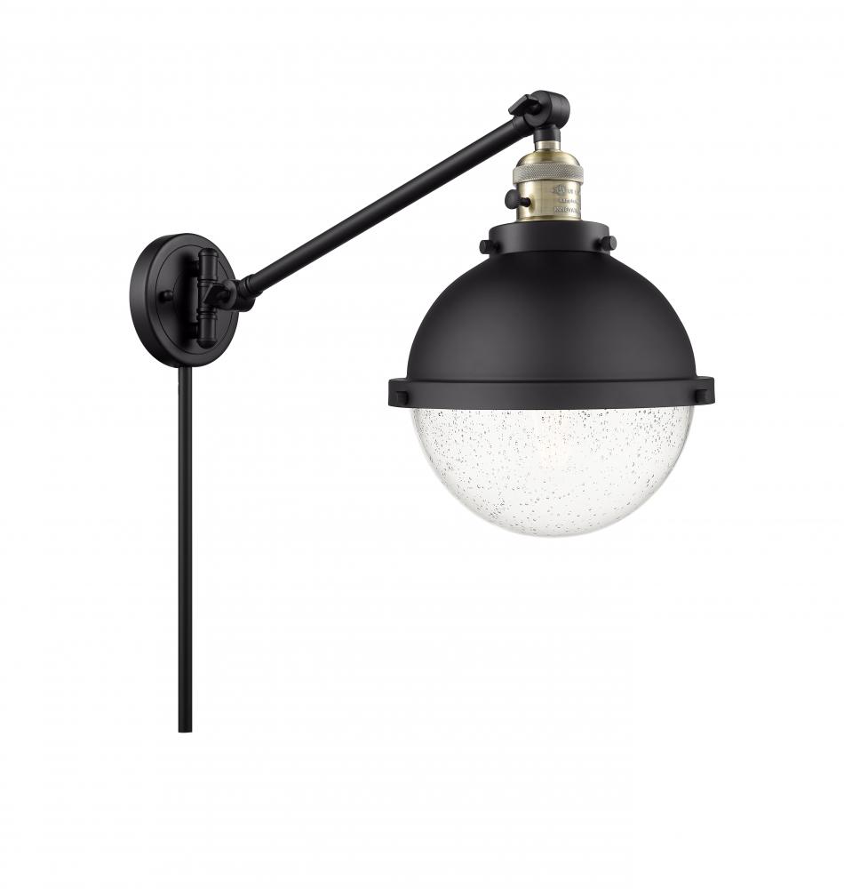 Hampden - 1 Light - 9 inch - Black Antique Brass -Adjustable Swing Arm