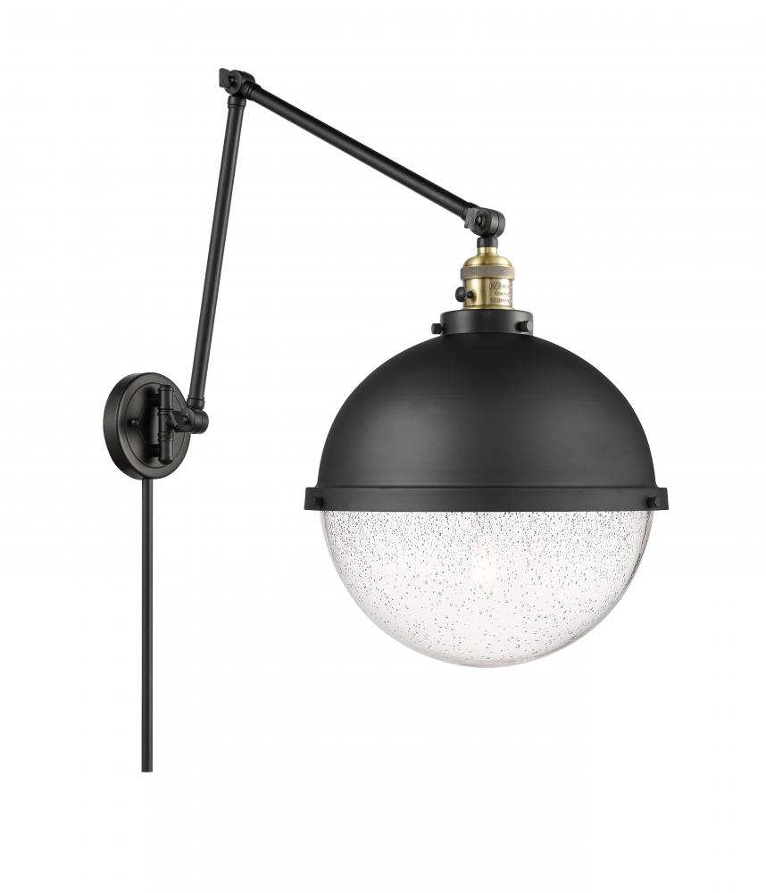 Hampden - 1 Light - 13 inch - Black Antique Brass -Adjustable Swing Arm