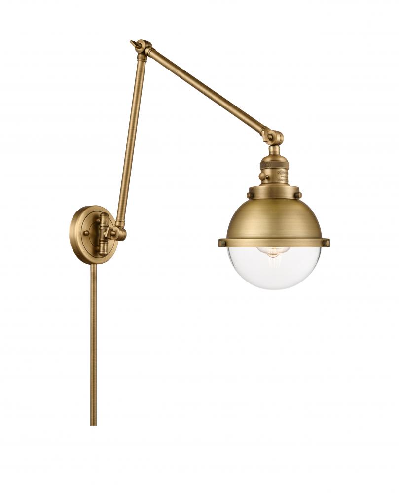 Hampden - 1 Light - 7 inch - Brushed Brass -Adjustable Swing Arm
