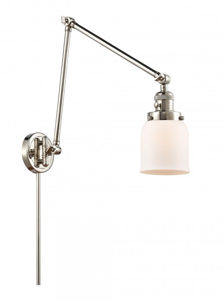 Bell - 1 Light - 8 inch - Polished Nickel -Adjustable Swing Arm