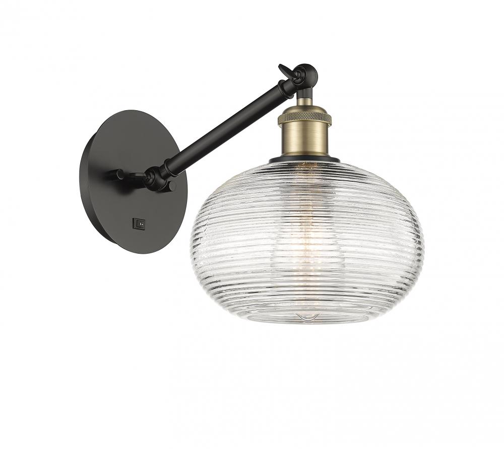 Ithaca - 1 Light - 8 inch - Black Antique Brass - Adjustable Sconce