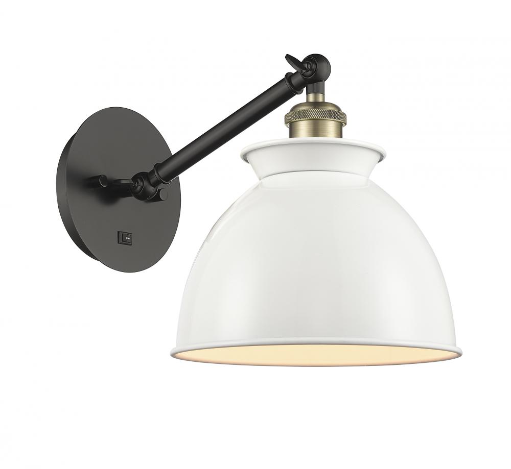 Adirondack - 1 Light - 8 inch - Black Antique Brass - Adjustable Sconce