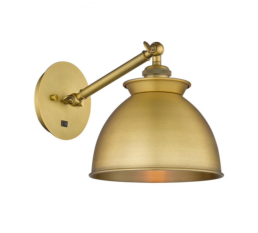 Adirondack - 1 Light - 8 inch - Brushed Brass - Adjustable Sconce